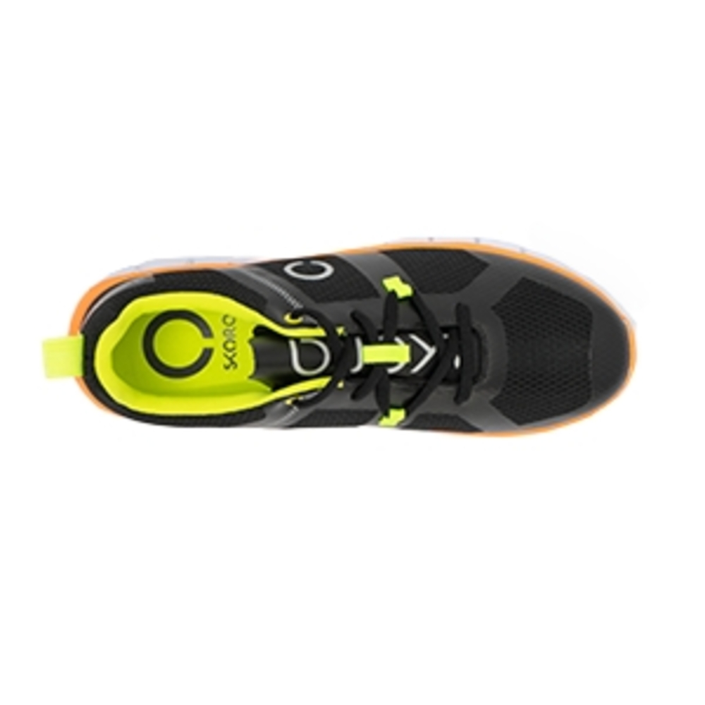 Skora - Reflective Black and Neon Running Shoes